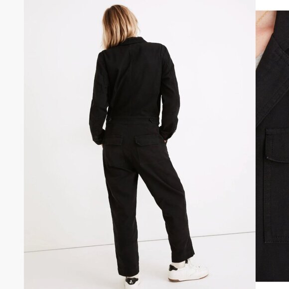 Madewell Signature Coverall Jumpsuit Black XL - Picture 3 of 8